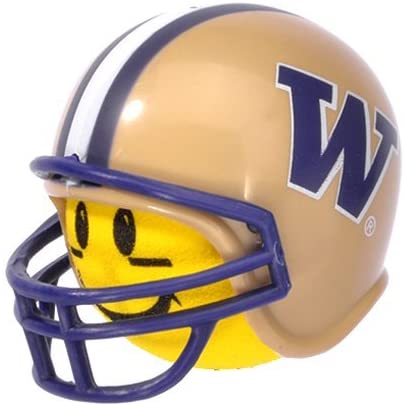 HappyBalls Quantity 2 pc Pack - Collectible Washington Huskies College Football Car Antenna Topper - Antenna Ball - Rear View Mirror Dangler - Mirror Hanger (Yellow Face) Auto Accessory