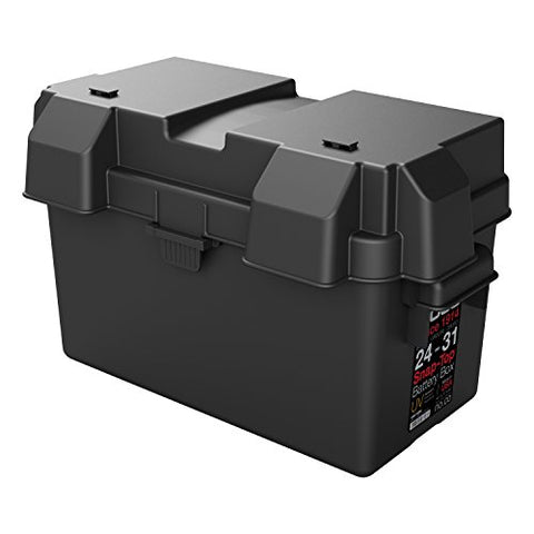 NOCO HM318BKS Group 24-31 Snap-Top Battery Box For Marine, RV, Camper And Trailer Batteries , Black