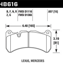 Hawk Performance HB616Z.607 Performance Ceramic Brake Pad