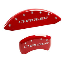 MGP Caliper Covers 12001SCHBRD Caliper Cover with Red Powder Coat Finish, (Set of 4)