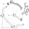 Siberian Bushing Polyurethane Front Suspension Low Control Arm Compatible with Mercedes GLK-Class X204 GLK200 2008-2013