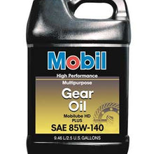 Mobilube HD Plus 85w140, Gear Oil, 2.5 gal.