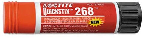 QuickStix 268 High Strength Threadlockers, 9 g, 3/4 in Thread, Red, Sold as 1 EA