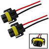 iJDMTOY (2) H11 H8 880 881 Female Adapter Wiring Harness Sockets Wire For Headlights or Fog Lights