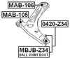FRONT ARM BUSHING FRONT ARM - Febest # MAB-105 - 1 Year Warranty