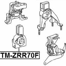 Front Engine Mount Febest TM-ZRR70F Oem 12361-37040