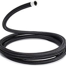 Universal Flexible 1 Meter /39.37 Inch Nylon Stainless Steel Braided AN16-16AN Oil Fuel Gas Line Hose Reinforced Strength and Durability 1.18 inch O.D. 0.87 Inch I.D. NBR+CPE Synthetic Rubber Inner