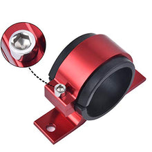 EVIL ENERGY 50mm car Oil/Fuel/Gas Pump Mounting Bracket Single Filter Clamp Cradle Red