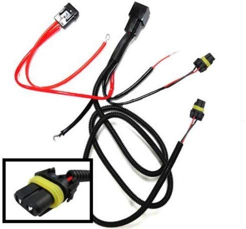 iJDMTOY 9005 9006 9145 H10 Relay Wiring Harness For Xenon Headlight Kit, Add-On Fog Light, LED DRL