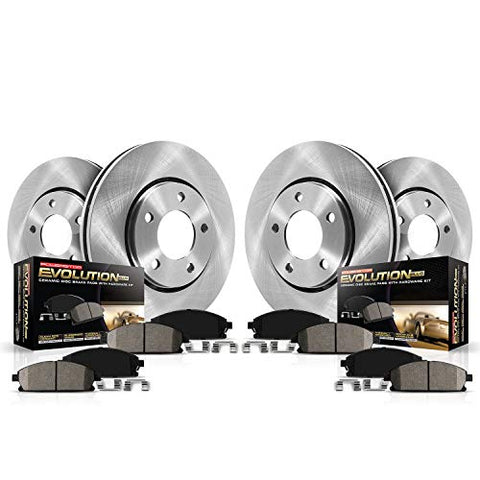 Power Stop KOE092 Autospecialty Front and Rear Replacement Brake Kit-OE Brake Rotors & Ceramic Brake Pads