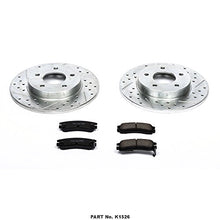 Power Stop K1526 Rear Z23 Carbon Fiber Brake Pads with Drilled & Slotted Brake Rotors Kit