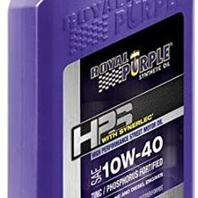 Royal Purple 31140 HPS Street Synthetic Motor Oil 10W-40 for Max Performance Modified Engines 1qt Case of 6