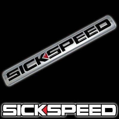 Chrome/Black Metal Sickspeed Engine Race Motor Swap Badge For Trunk Hood Door for Ford Fusion