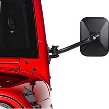 Door Off Mirror for Jeep Wrangler TJ JK 4x4 Off-road Morror Rectangular Mirrors Quick Release Side View Mirror, 2 Pack