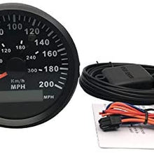 ELING GPS Speedometer Odometer 0-200MPH 0-300KM/H for Car Motorcycle Racing 85mm with Backlight
