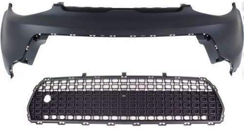 Bumper Kit Compatible with KIA SOUL 2014-2016 Set of 2 With Front Bumper Cover and Grille Assembly CAPA