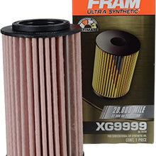 FRAM Ultra Synthetic Replacement Oil Filter for Automotive, Designed for Synthetic Oil Changes That Last Up to 20k Miles, XG9999 (Pack of 1)