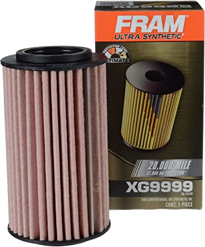 FRAM Ultra Synthetic Automotive Replacement Oil Filter, Designed for Synthetic Oil Changes Lasting up to 20k Miles, XG9999 (Pack of 1)