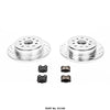 Power Stop K1149 Rear Z23 Carbon Fiber Brake Pads with Drilled & Slotted Brake Rotors Kit