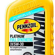 Pennzoil Platinum Full Synthetic Motor Oil 5W-30, 1 Quart - Pack of 1