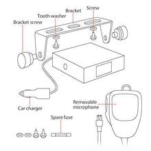 Radioddity CB-27 Mini CB Radio Mobile 40-Channel, AM Instant Emergency Channel 9/19, RF Gain with Removable Microphone