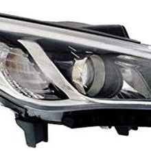 Partomotive For 15-17 Sonata Front Headlight Headlamp Halogen Head Light w/Bulb Right Side