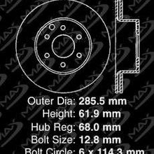 [Rear] Max Brakes Elite XDS Rotors with Carbon Ceramic Pads KT095282