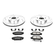 Power Stop K2439 Front Z23 Carbon Fiber Brake Pads with Drilled & Slotted Brake Rotors Kit