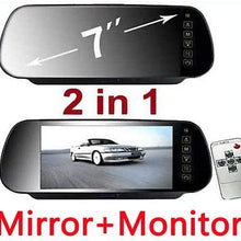 7" LCD Mirror Monitor +Wireless Car Reverse Rear View Backup Camera Night Vision