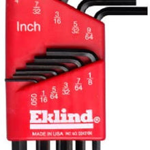 EKLIND 10111 Hex-L Key allen wrench - 11pc set SAE Inch Sizes .050-1/4 Short series