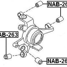 55157Ag000 - Arm Bushing (for Rear Assembly) For Nissan - Febest