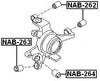 55157Ag000 - Arm Bushing (for Rear Assembly) For Nissan - Febest