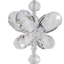 XhuangTech Crystal Butterfly Car Hanging Ornament Car Rear View Mirror Pendant Car Charm Decoration Luck Car Accessories (White Butterfly)