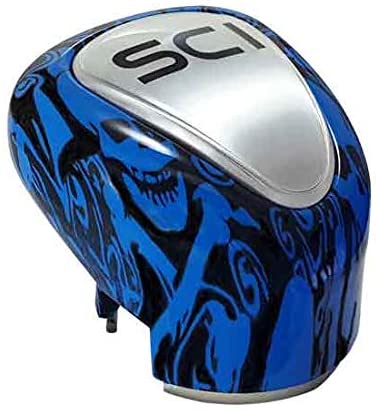 Shift Knob Cover Blue Skulls On Black Background for 13/15/18 Speed