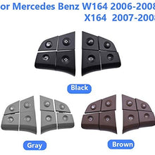 TTCR-II Steering Wheel Switch Control Buttons For Mercedes Benz W164 ML320 ML350 ML400 ML430 ML500 ML550 ML63 2006/2007/2008 X164 GL320 GL350 GL450 GL550 GL63 2007/2008 (8 pcs, Black)