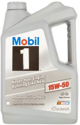 Mobil 1 15W-50 Advanced Full Synthetic Motor Oil, 5 qts