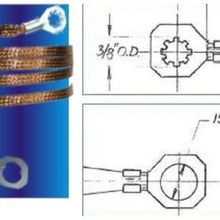 20' (609cm) x 0.35" Copper Ground Strap Cable+ Do-It-Yourself Terminal Kit. Braided Wire