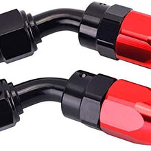 evil energy AN12 Swivel Hose End 0+45+90+180 Degree Fuel Hose Adpater Fitting With 5Meter Double Braided Oil Fuel Hose Line