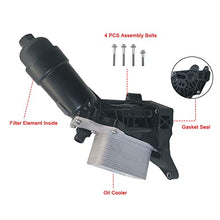 AMApart Engine Oil Cooler Oil Filter Housing Kit Compatible with BMW X3 (F25 G01 F97) / X4 (F26 G02 F98) / X5 (F15 F85) / 1 2 3 4 5 7 Series Diesel B47 D20 A, B47 D20 B, N47 D20 D, N47 D20 C
