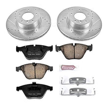 Power Stop K6073 Front Z23 Carbon Fiber Brake Pads with Drilled & Slotted Brake Rotors Kit