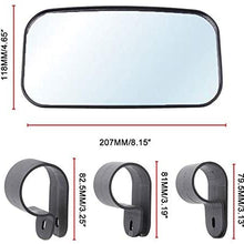 2020 UTV Mirror, UTV Clear Rear View Center Mirror with ShatterProof Tempered Glass and 1.5"-2" Mount for 2020 Polaris RZR PRO XP, Can Am Commander and Maverick X3, Yamaha Viking, Rhino, Honda, Gator