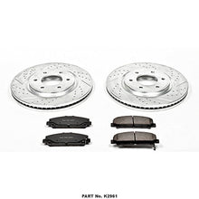 Power Stop K2961 Front Z23 Carbon Fiber Brake Pads with Drilled & Slotted Brake Rotors Kit