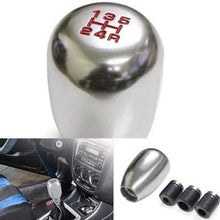 iJDMTOY Silver Chrome 5-Speed Manual Shift Knob Compatible With Honda Acura Mazda Mitsubishi Nissan Subaru, etc