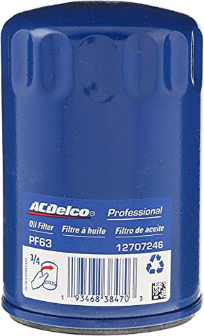 ACDelco PF63E filtro de aceite profesional para motor, Paquete de 1