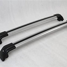 2 Pieces Cross Bars Fit for VOLVO XC90 2016 2017 2018 2019 2020 2021 Silver Cargo Baggage Luggage Roof Rack Crossbars
