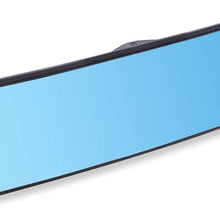 SkycropHD Anti Glare Rear View Mirror for Car, Clip on Wide Angle Rearview Mirror Eliminate Blind Spots – Convex, Blue
