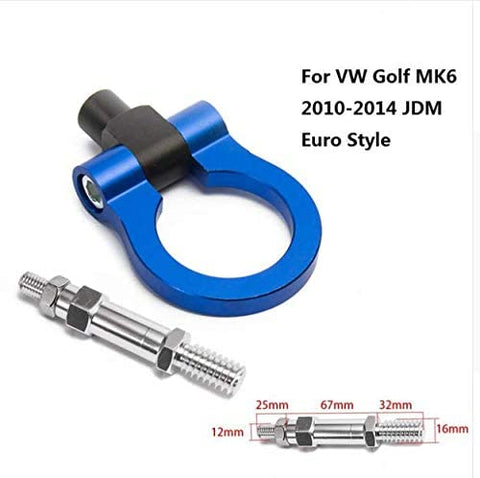 EPMAN Racing Tow Bar Towing Hook European Car Auto Trailer Ring for VW Golf MK6 10-14 JDM Euro Style TK-RTHLPH011 (Sliver)