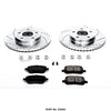 Power Stop K2983 Front Z23 Carbon Fiber Brake Pads with Drilled & Slotted Brake Rotors Kit