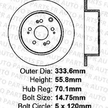 (Front+Rear Kit)(High-End) 4 Cross-Drilled Disc Brake Rotors + 8 Ceramic Pads(Fits:- Ridgeline)(5lug)