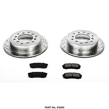 Power Stop K2405 Rear Z23 Carbon Fiber Brake Pads with Drilled & Slotted Brake Rotors Kit